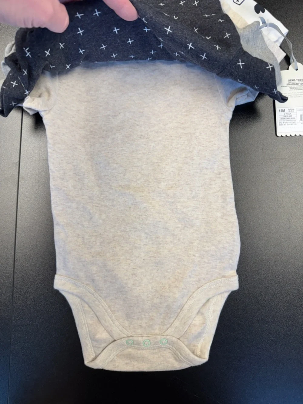 Carter's Gray 'Hello Sunshine' Short-Sleeve Baby One-Piece